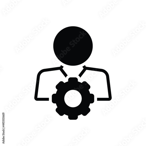 Black solid icon for competent