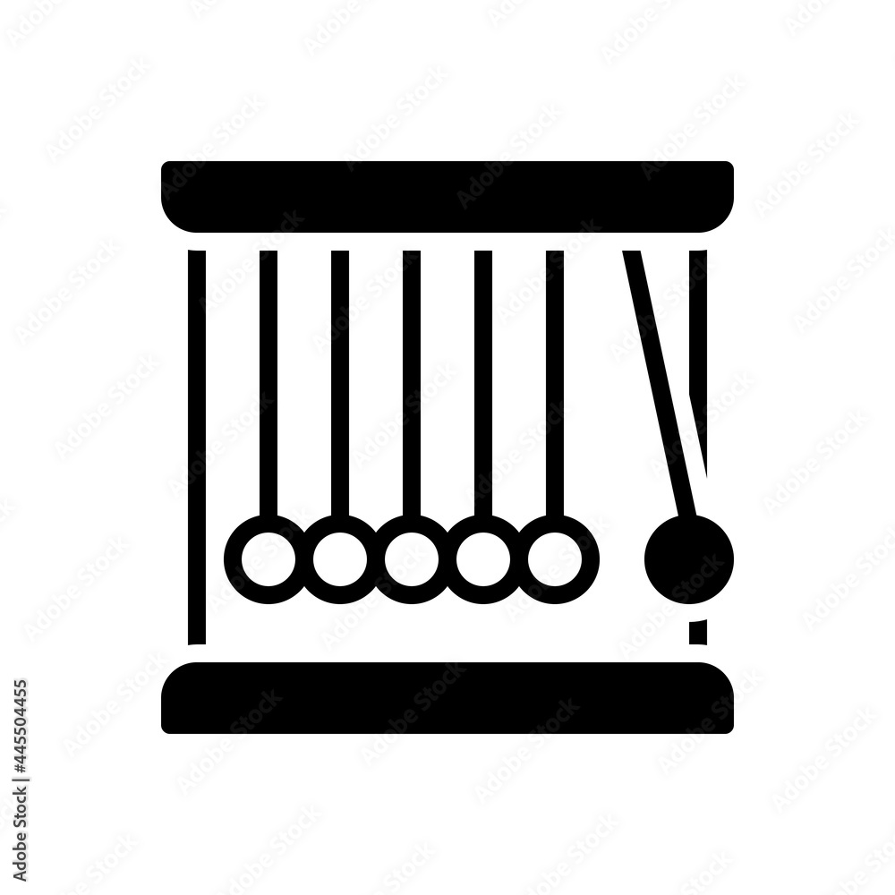 Black solid icon for momentum