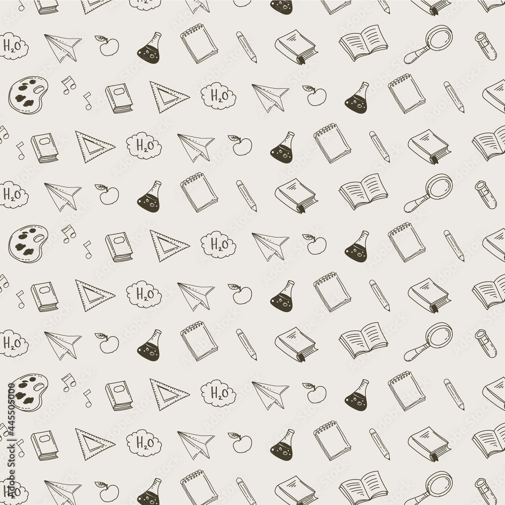 stationery kit pattern. Back to school concept
stationery kit pattern. Back to school concept