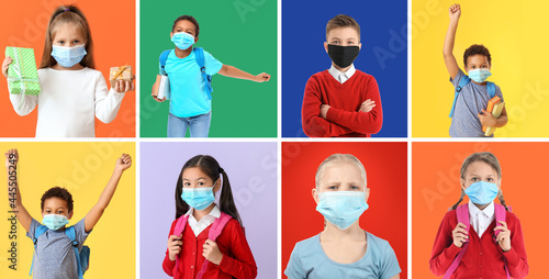 Group of children in medica...