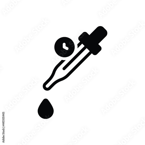 Black solid icon for dosage
