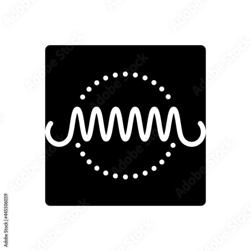 Black solid icon for wiring
