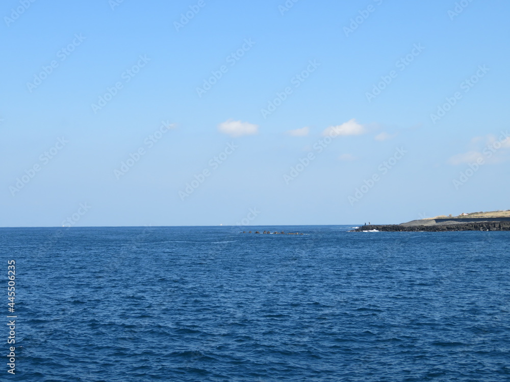 Obraz premium 伊豆大島 元町港からの眺め