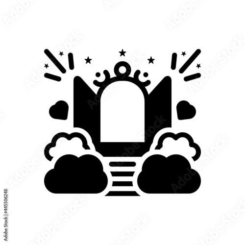 Black solid icon for paradise