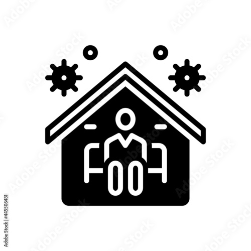 Black solid icon for at stay