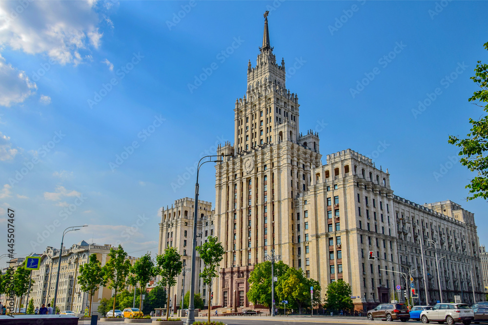 Stalin skyscraper residential building at the Red Gate Square