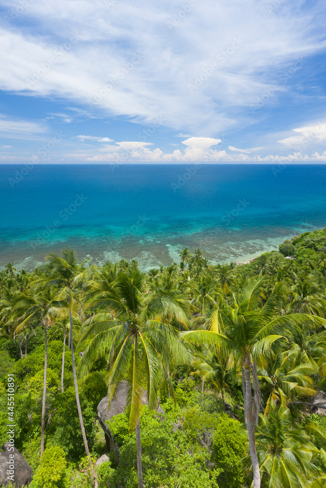 Koh Tao Island Ko Tao Island Thailand Drone Aerial Shot with Copy Space Koh Tao Island Ko Tao Island Thailand Drone Aerial Shot with Copy Space