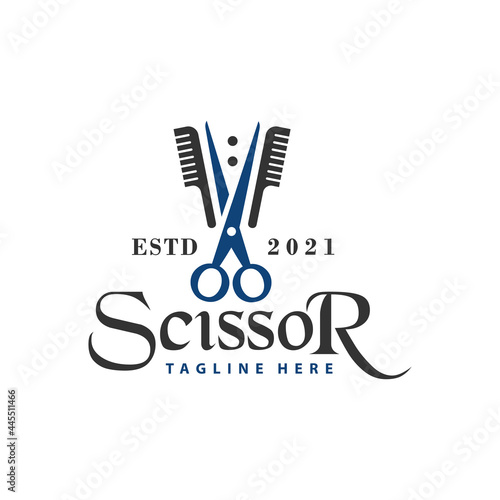 barber shop vintage inspiration logo