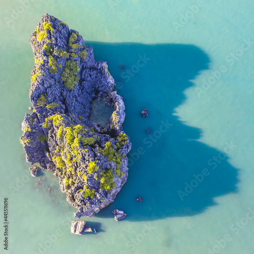 Lagoon in Angthong National Marine Park, Surattani, Thailand Drone Aerial UAV landscape no people copy space photo