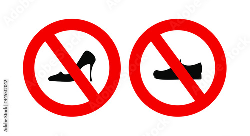 Women and man shoes sign  on white background