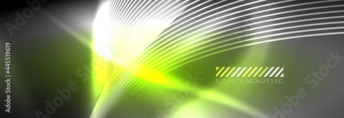 Neon dynamic beams vector abstract wallpaper background. Wallpaper background, design templates for business or technology presentations, internet posters or web brochure covers