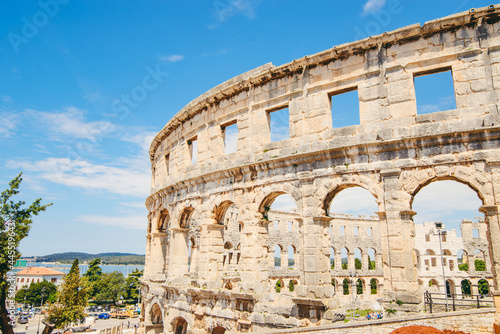 view of coliseum in Pula, Croatia