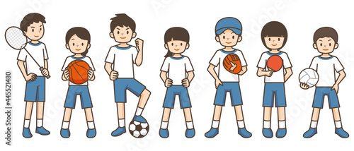 色々なスポーツをする子供たち