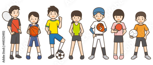 色々なスポーツをする子供たち