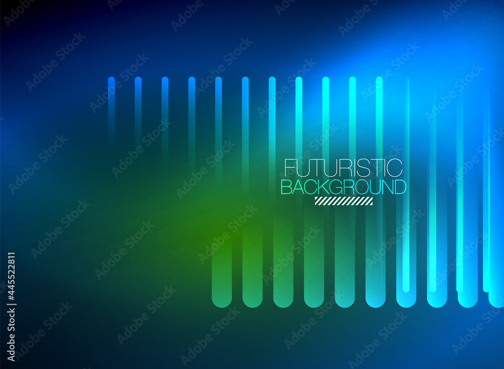 Bright neon color techno abstract background, shiny glowing neon lines in the dark background Bright neon color techno abstract background, shiny glowing neon lines in the dark background