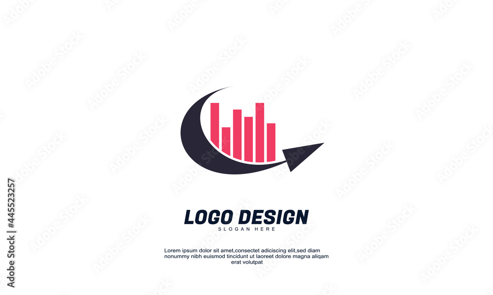 stock vector finance logo creative for company branding with flat design