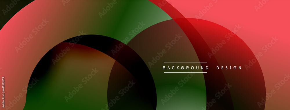 Abstract overlapping lines and circles geometric background with gradient colors Abstract overlapping lines and circles geometric background with gradient colors