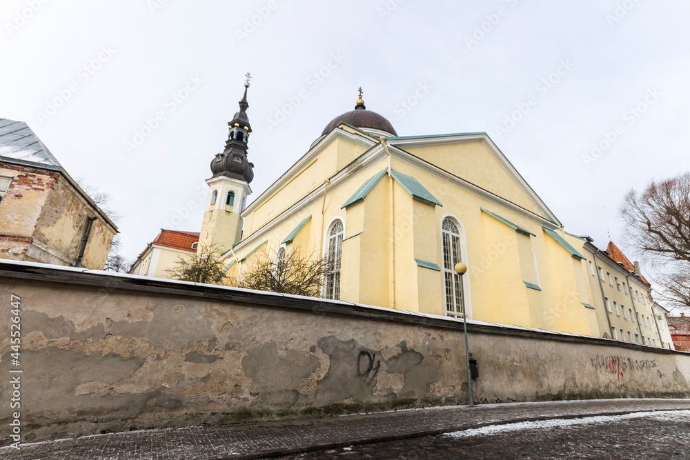 Tallinn, Estonia. The Church of the Transfiguration of Our Lord (Issanda Muutmise peakirik), an Estonian Orthodox Apostolic Church in the Old Town