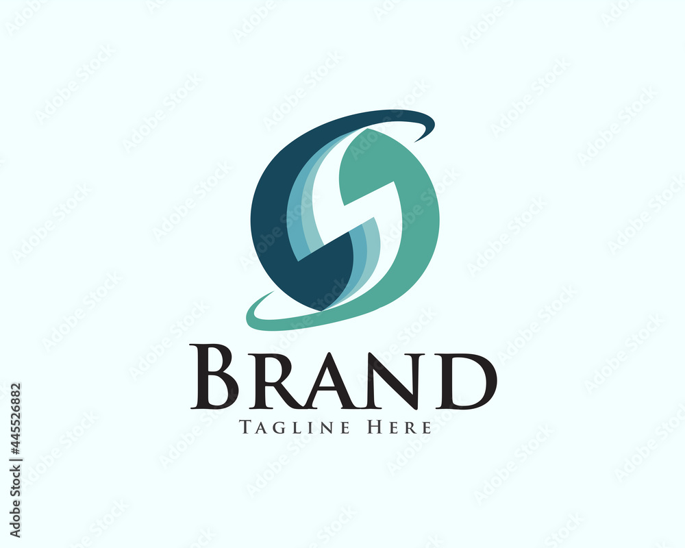 circle abstract thunderbolt electric s initial logo design inspiration circle abstract thunderbolt electric s initial logo design inspiration