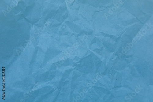 Blue paper with wrinkles texture use for background