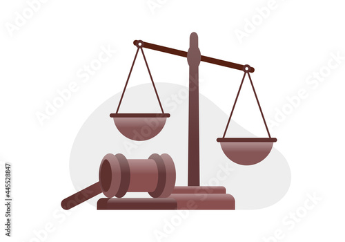 law firm and legal flat vector illustration banner and landing page