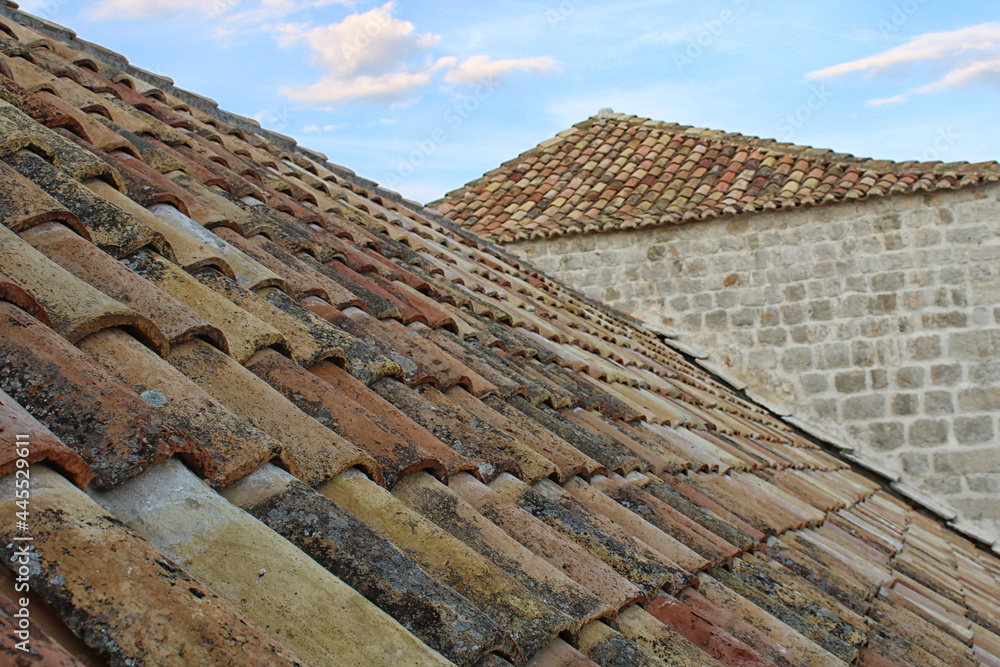 rustic tiles of dubrovniks rooftops