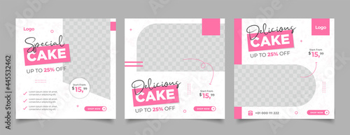 special cake banner for social media template post