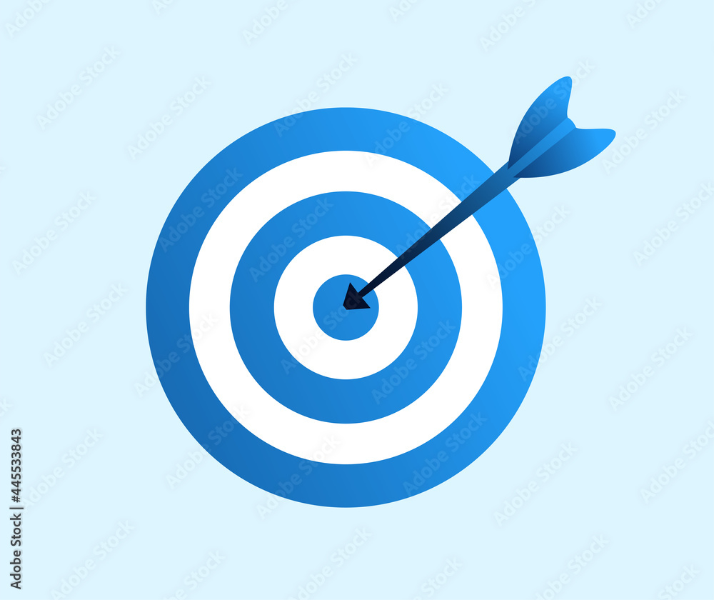 Business target and achievement. Target concept. Flat vector illustration template Business target and achievement. Target concept. Flat vector illustration template
