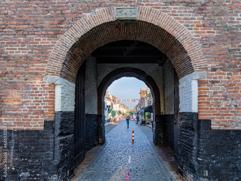 Obraz premium Cityscape fortified city Elburg, Gelderland province, The Netherlands