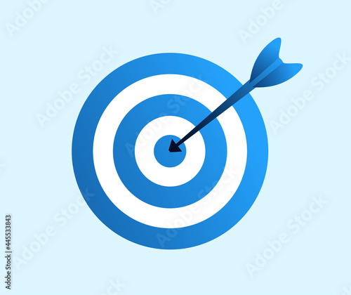 Business target and achievement. Target concept. Flat vector illustration template