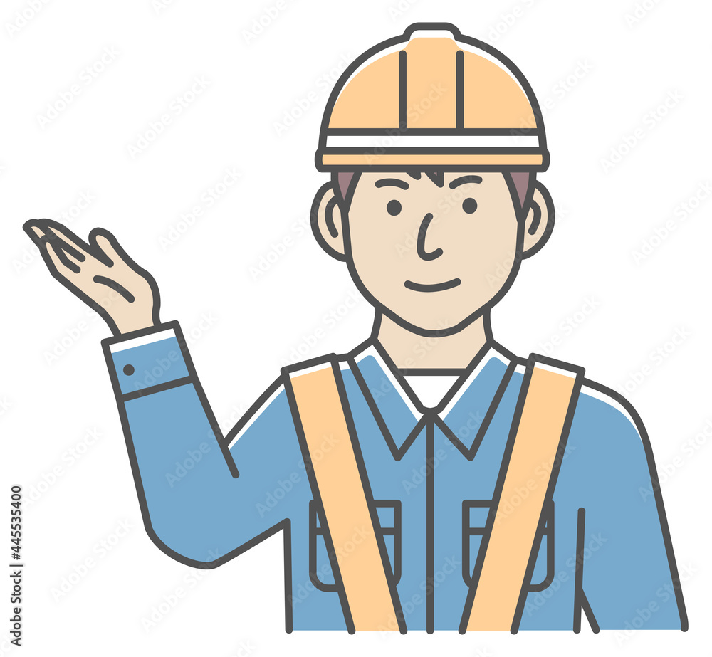 Male blue collar worker gesture illustration | navigate, recommend Male blue collar worker gesture illustration | navigate, recommend