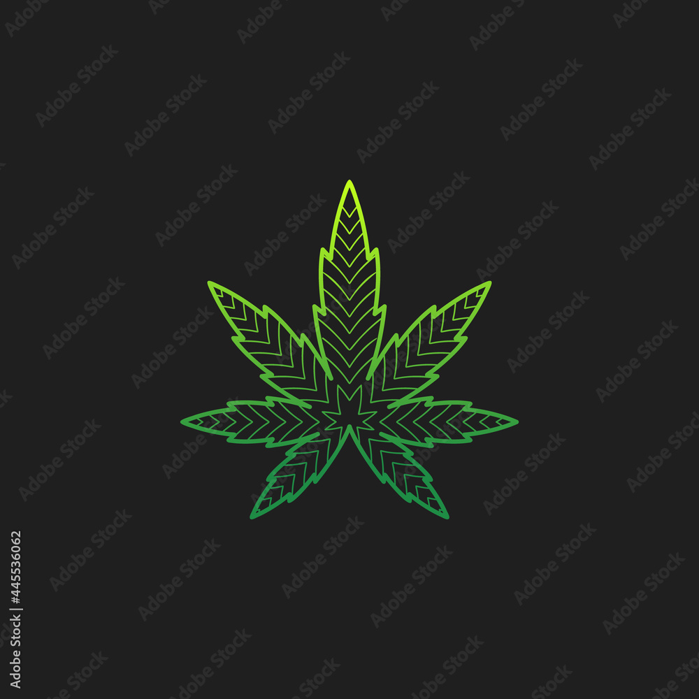 Cannabis marijuana leaf logo vector design Cannabis marijuana leaf logo vector design
