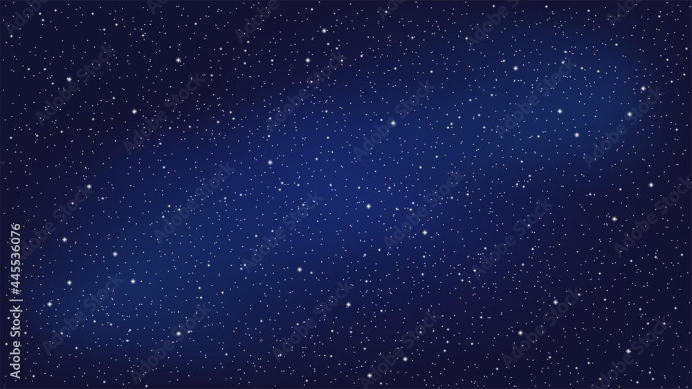 Night sky with stars. Vector illustration
