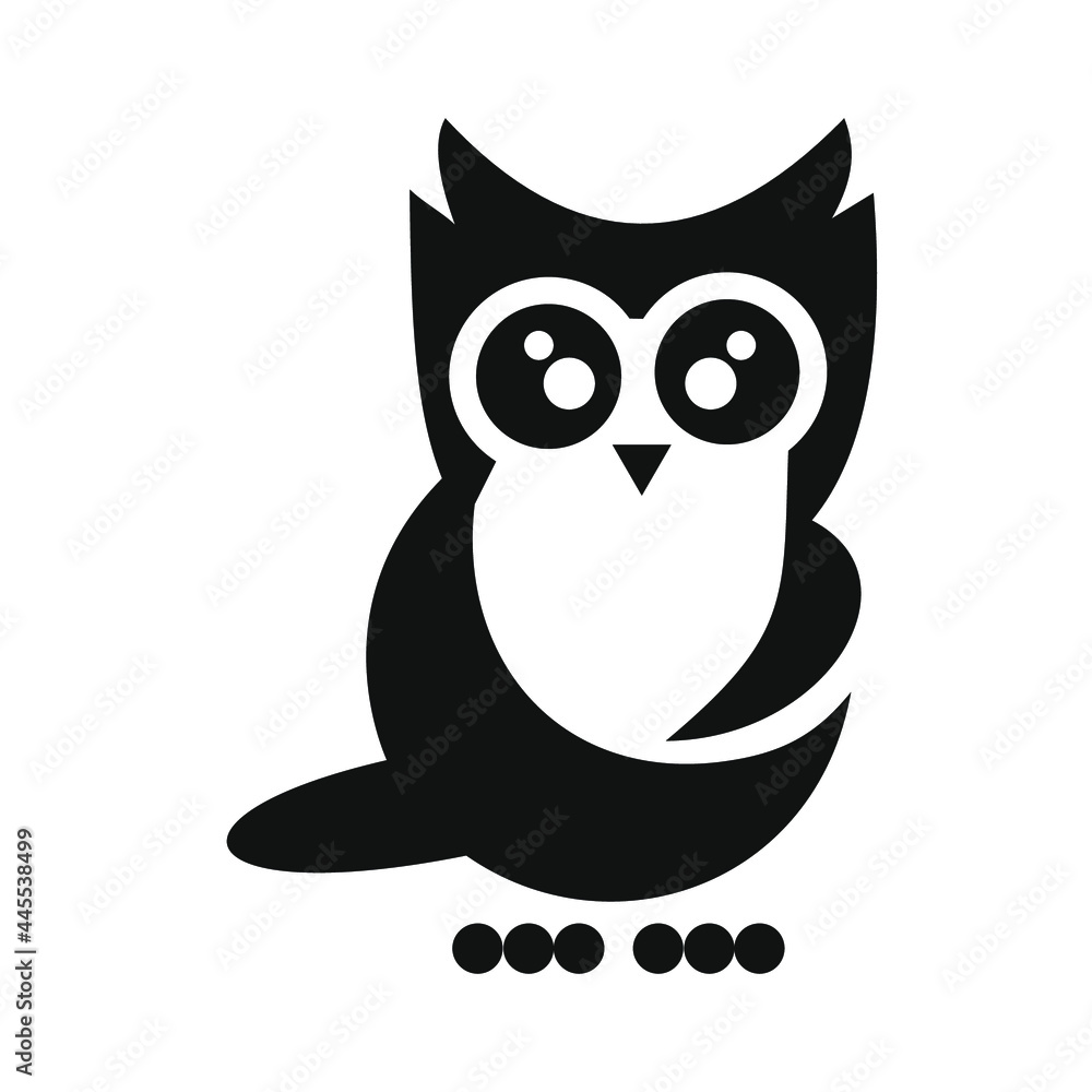 Obraz premium owl logo design sillhouette vector
