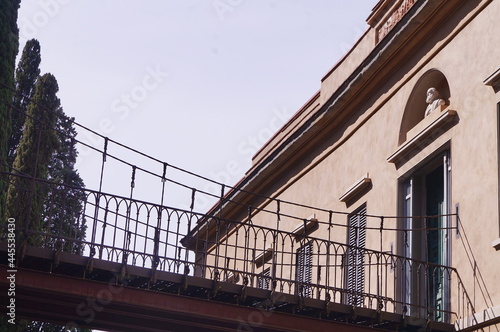 Bridge of a palace over Castello street in Florence, Italy