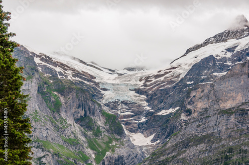 Grindelwald, Wetterhorn, Oberer Grindelwaldgletscher, Gletscher, Wanderweg, Bergbahn, Alpen, Berner Oberland, Sommer