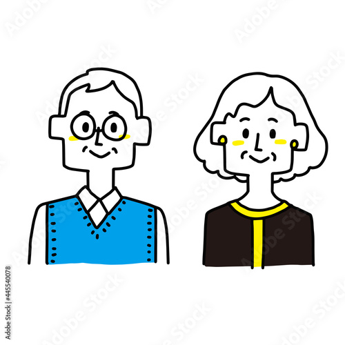 高齢夫婦のアイコンセット