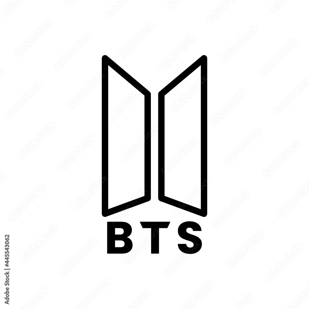 Logo BTS ,Bangtan Boys , new logo on white background. simple design for  graphics, logos, websites, social media, UI, mobile apps, EPS10 Stock  Vector | Adobe Stock