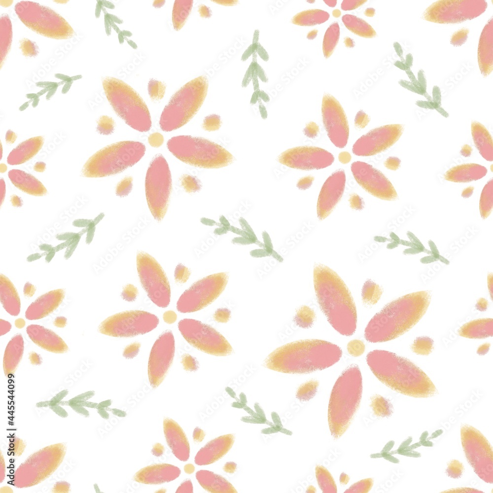 Fototapeta premium pattern of flowers on a white background