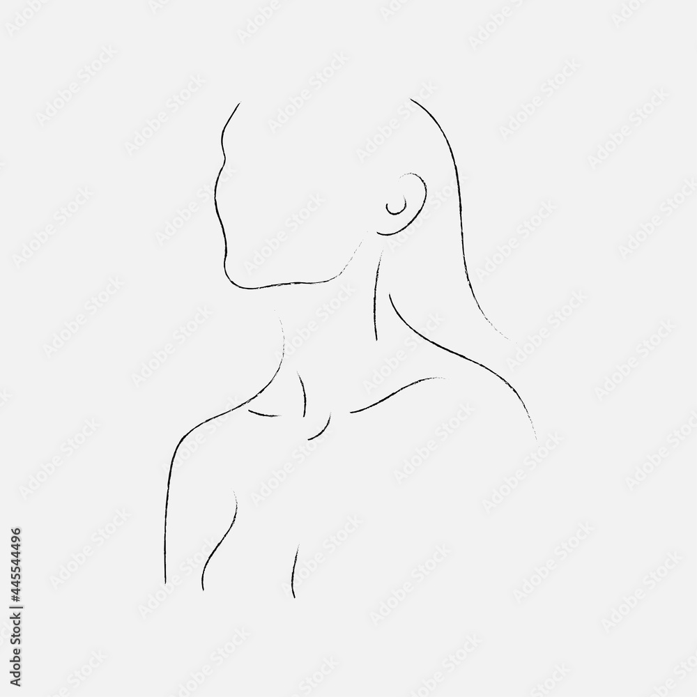 Woman outline silhouette. Line women body art. Girl face. Woman beauty fashion contour. Modern minimalist style. Vector Illustration. Woman outline silhouette. Line women body art. Girl face. Woman beauty fashion contour. Modern minimalist style. Vector Illustration.