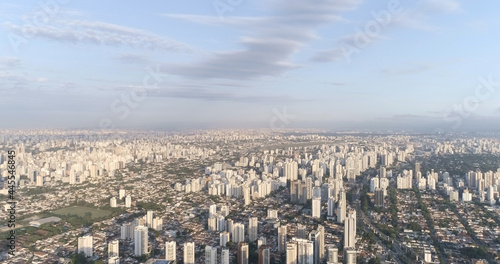 Aerial view of the city of Sao Paulo, Brazil.