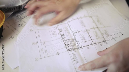Construction Engineer, on-site planning, interior view work before decoration