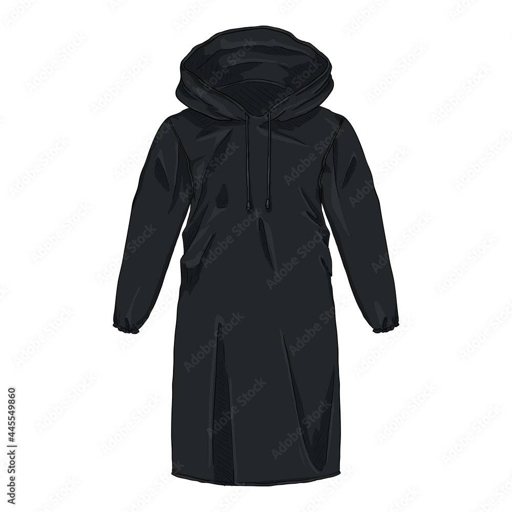 Raincoat with Hood. Vector Cartoon Illustration Raincoat with Hood. Vector Cartoon Illustration