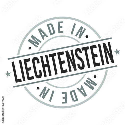 Made in Liechtenstein Stamp. Logo Icon Symbol Design. Security Seal Style.