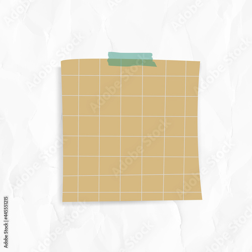 Brown reminder note sticker vector