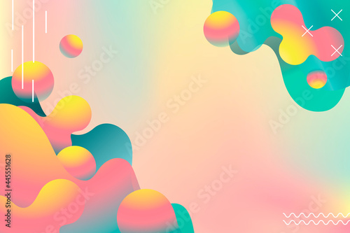Colorful vibrant summer poster vector