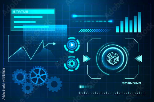 Global network futuristic technology vector