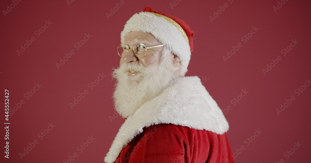 Santa Claus smiling looking at the camera. Santa Claus smiling looking at the camera.