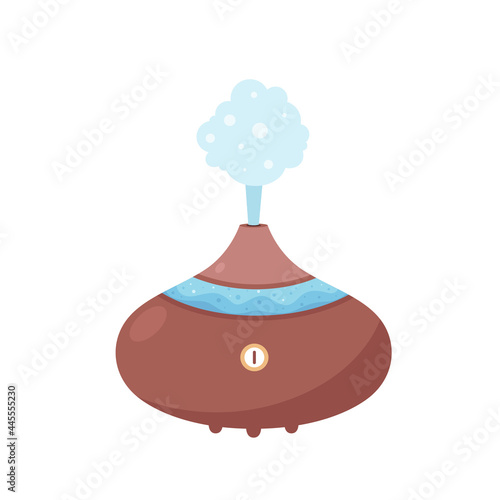 Air humidifier. Air purifier. Ecological equipment for home or office. Vector illustration