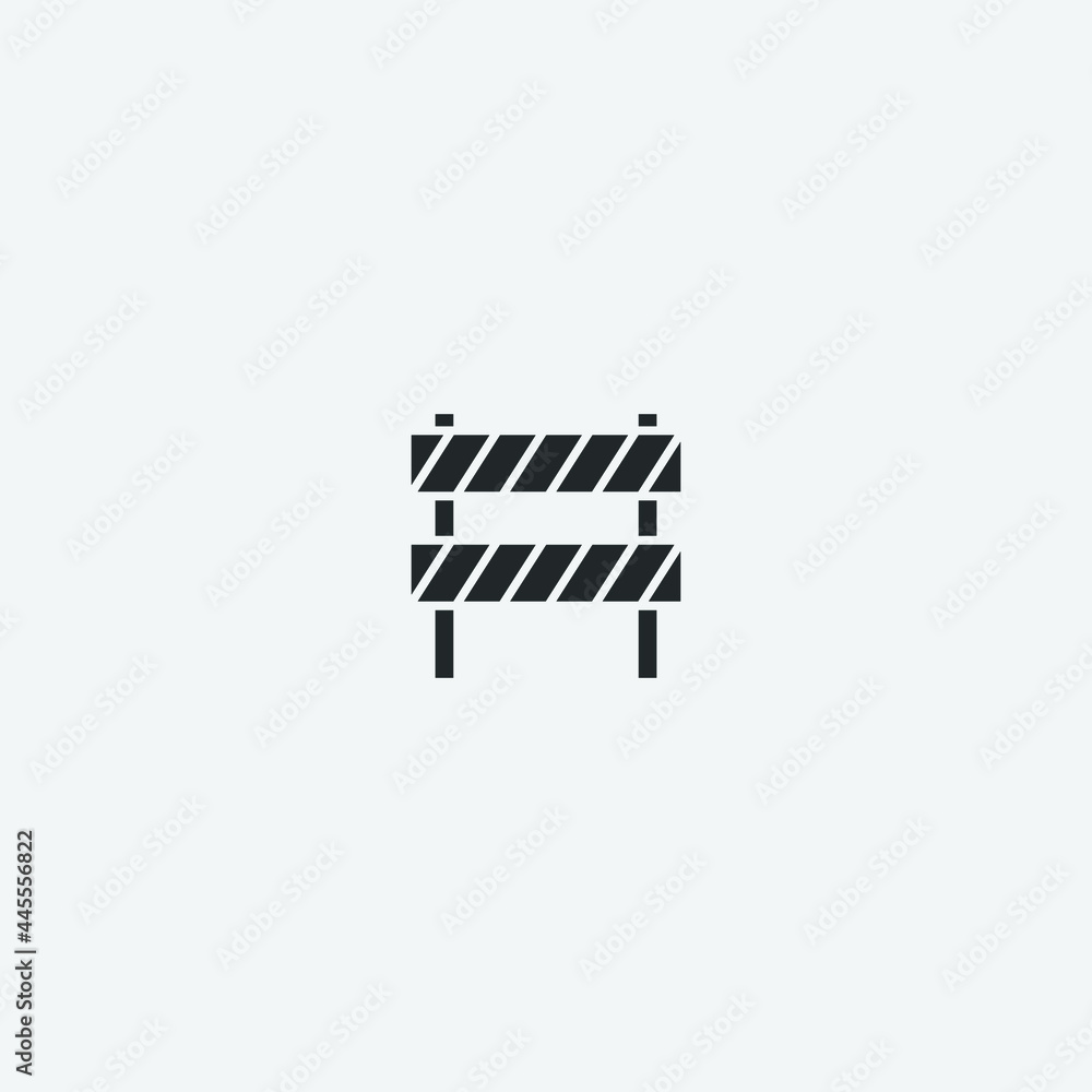 Barrier vector icon illustration sign